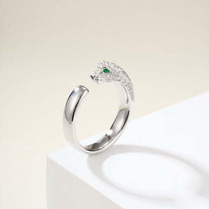 [ElanLuxe Jewelry]PANTHERE HALF DIAMOND SMALL RING