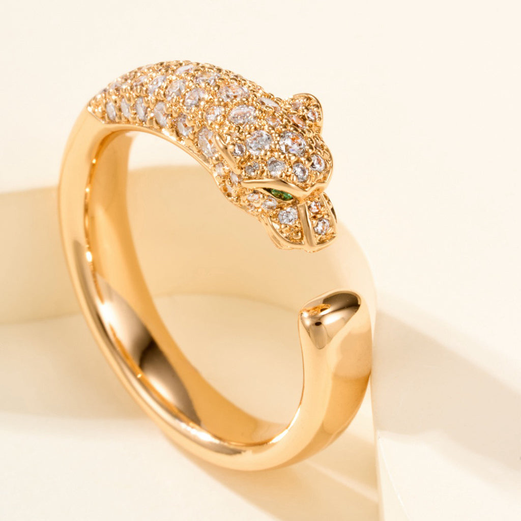 [ElanLuxe Jewelry]PANTHERE HALF DIAMOND SMALL RING