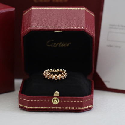 [ElanLuxe Jewelry]CLASH 6.8MM DIAMOND MEDIUM RING