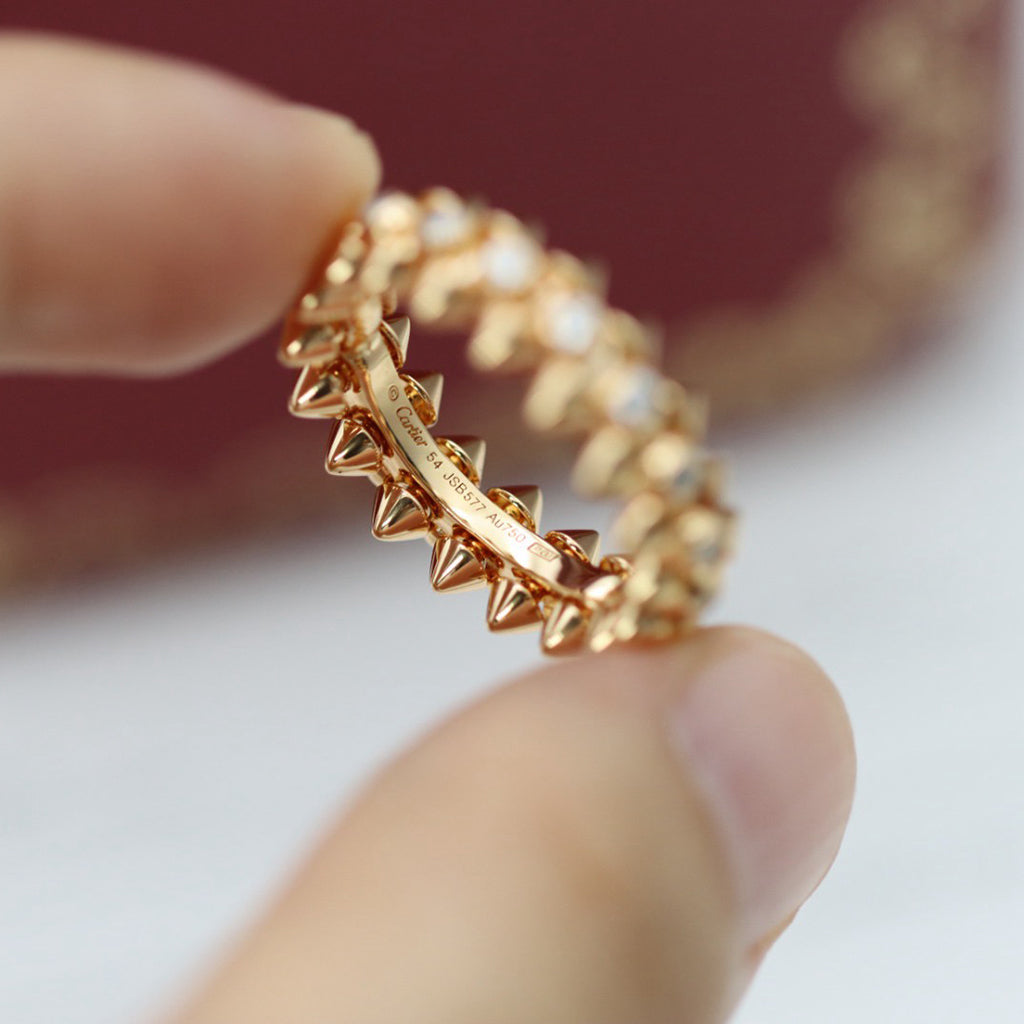 [ElanLuxe Jewelry]CLASH 6.8MM DIAMOND MEDIUM RING