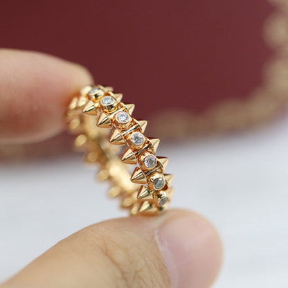[ElanLuxe Jewelry]CLASH 6.8MM DIAMOND MEDIUM RING