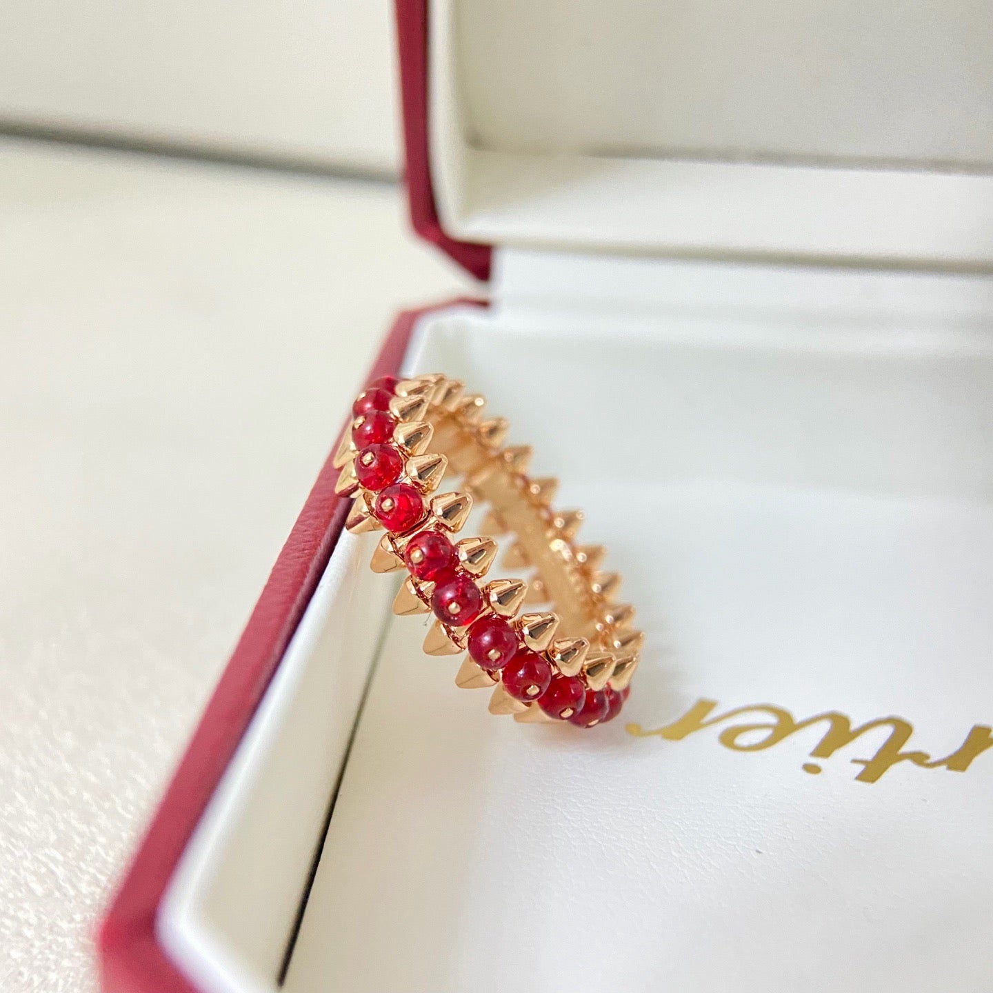 [ElanLuxe Jewelry]CLASH 7.9MM AGATE CHALCEDONY RING