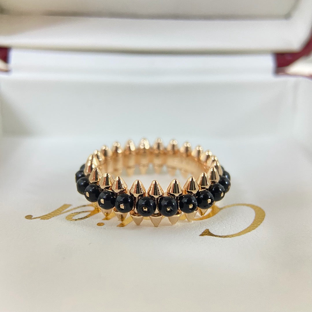 [ElanLuxe Jewelry]CLASH 7.9MM AGATE CHALCEDONY RING