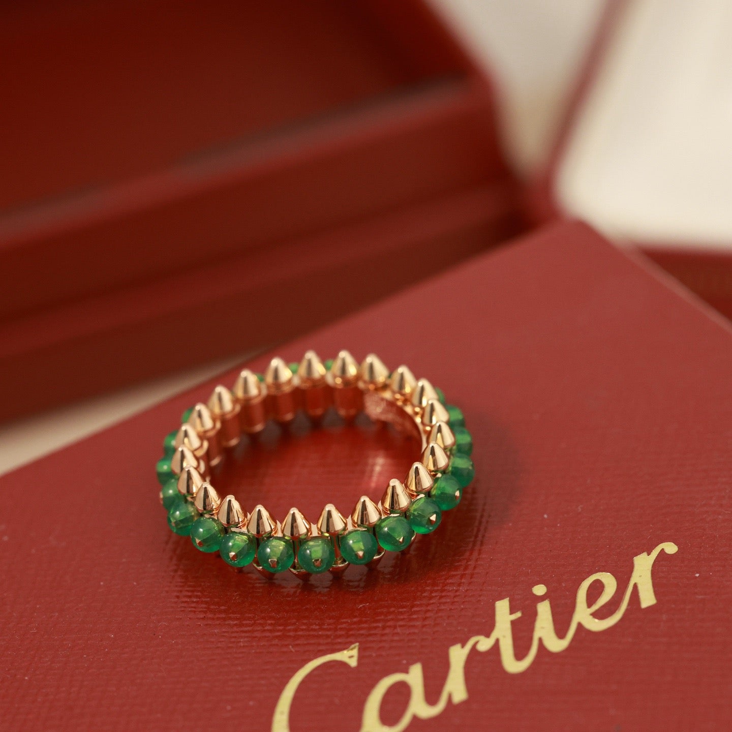 [ElanLuxe Jewelry]CLASH 7.9MM AGATE CHALCEDONY RING