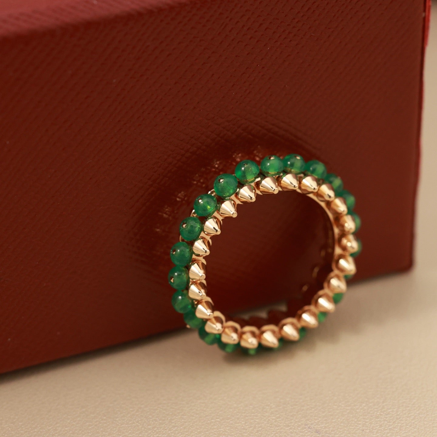 [ElanLuxe Jewelry]CLASH 7.9MM AGATE CHALCEDONY RING