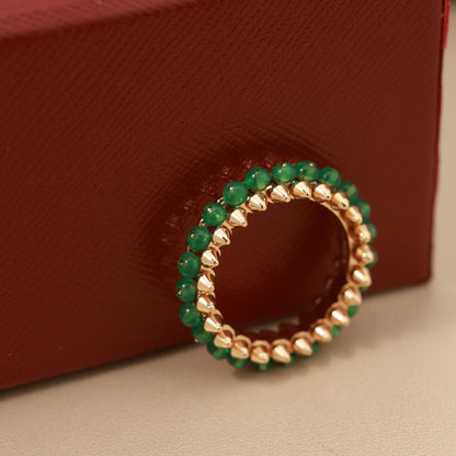 [ElanLuxe Jewelry]CLASH 7.9MM AGATE CHALCEDONY RING