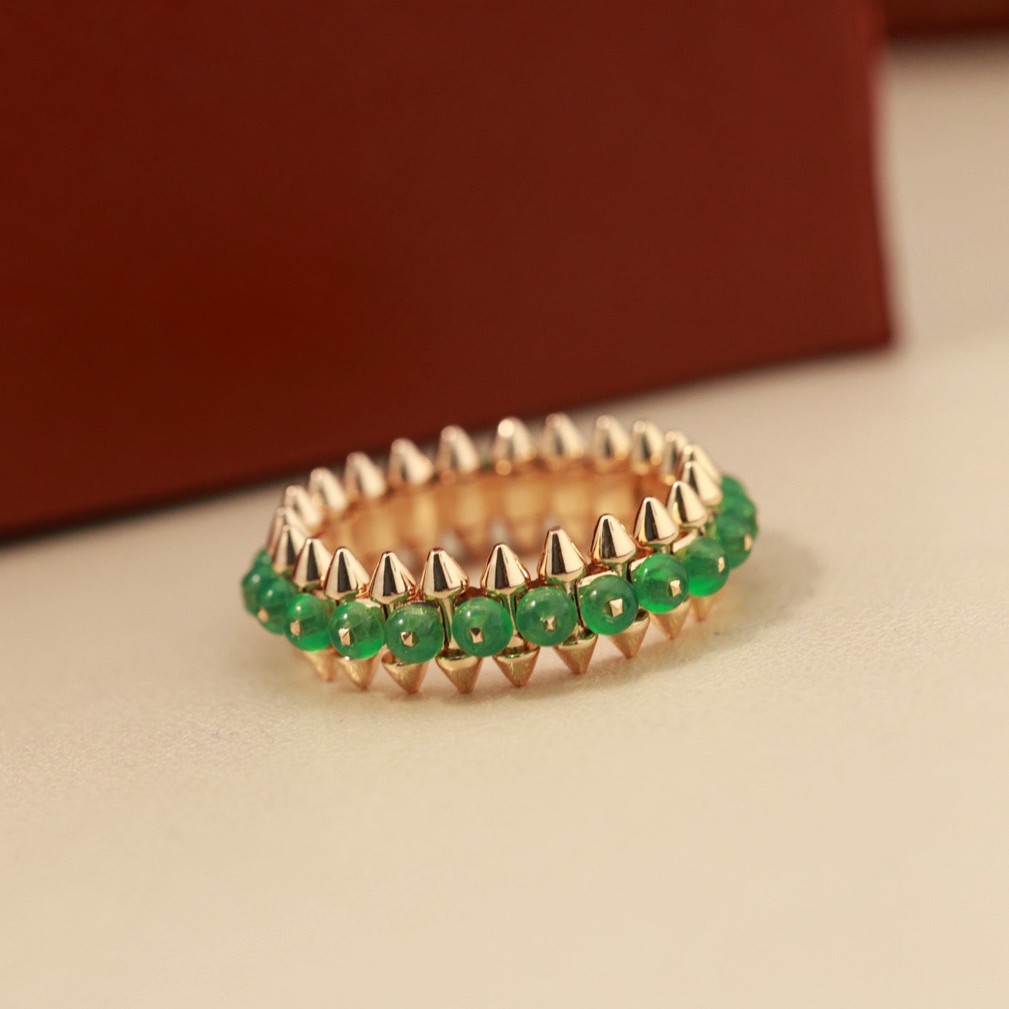 [ElanLuxe Jewelry]CLASH 7.9MM AGATE CHALCEDONY RING