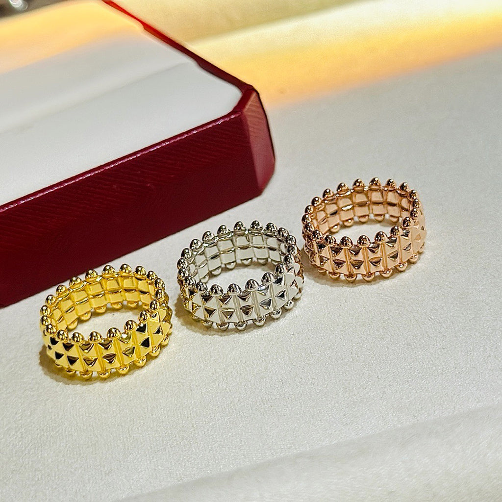 [ElanLuxe Jewelry]CLASH 9.2MM DOUBLE ROW RING