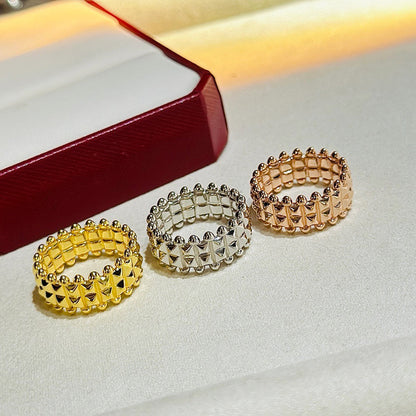 [ElanLuxe Jewelry]CLASH 9.2MM DOUBLE ROW RING