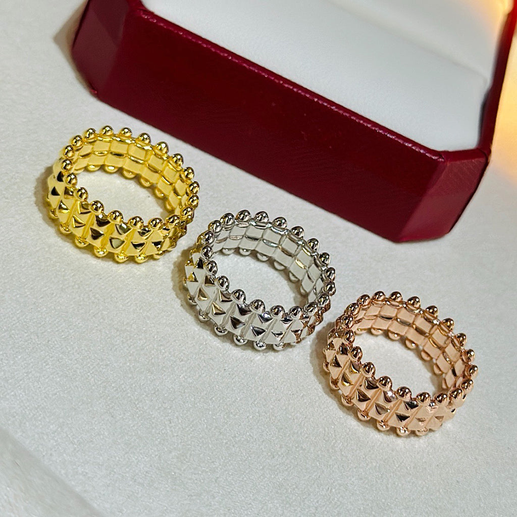 [ElanLuxe Jewelry]CLASH 9.2MM DOUBLE ROW RING