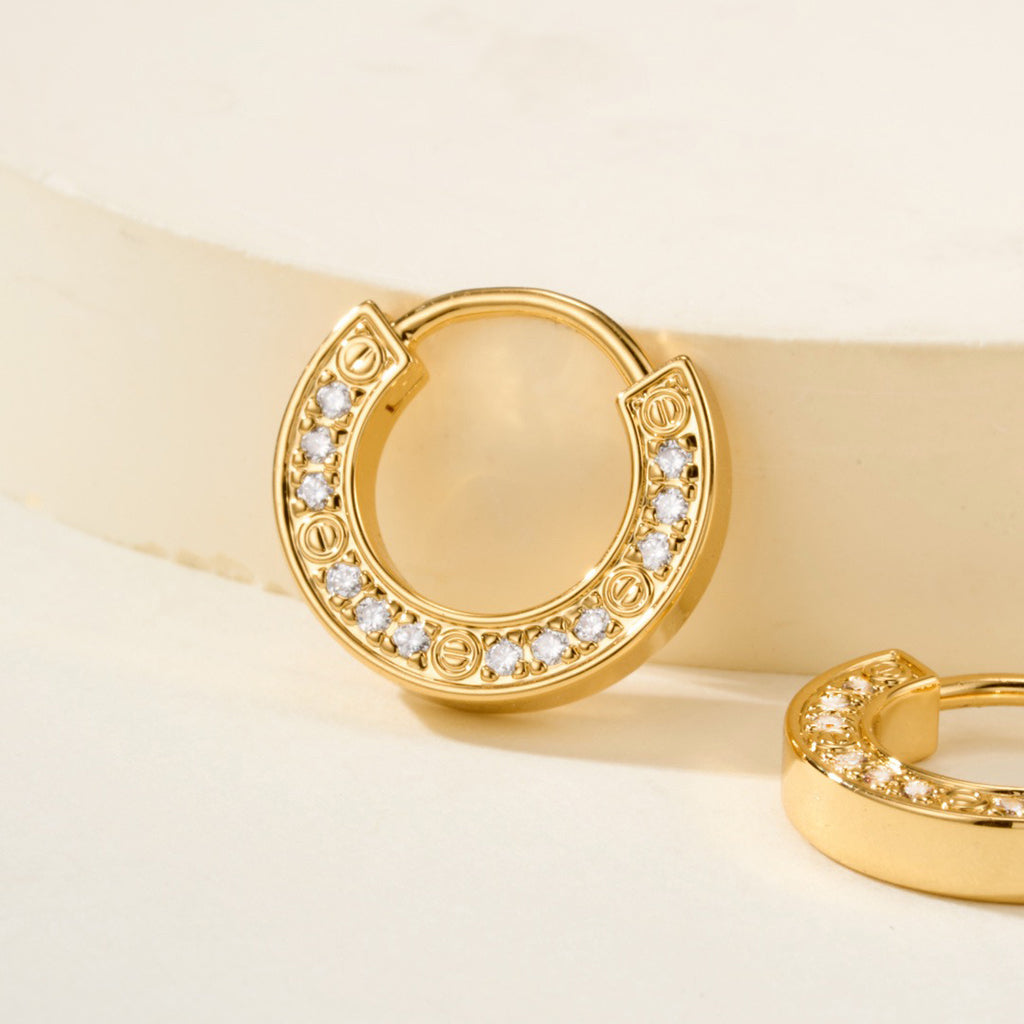 [ElanLuxe Jewelry]LOVE DIAMOND EARRINGS