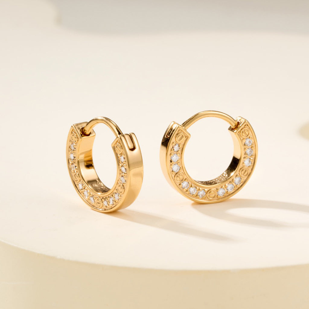[ElanLuxe Jewelry]LOVE DIAMOND EARRINGS