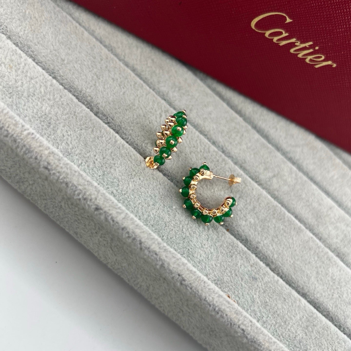 [ElanLuxe Jewelry]CLASH 7.9MM AGATE CHALCEDONY EARRINGS