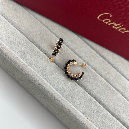 [ElanLuxe Jewelry]CLASH 7.9MM AGATE CHALCEDONY EARRINGS