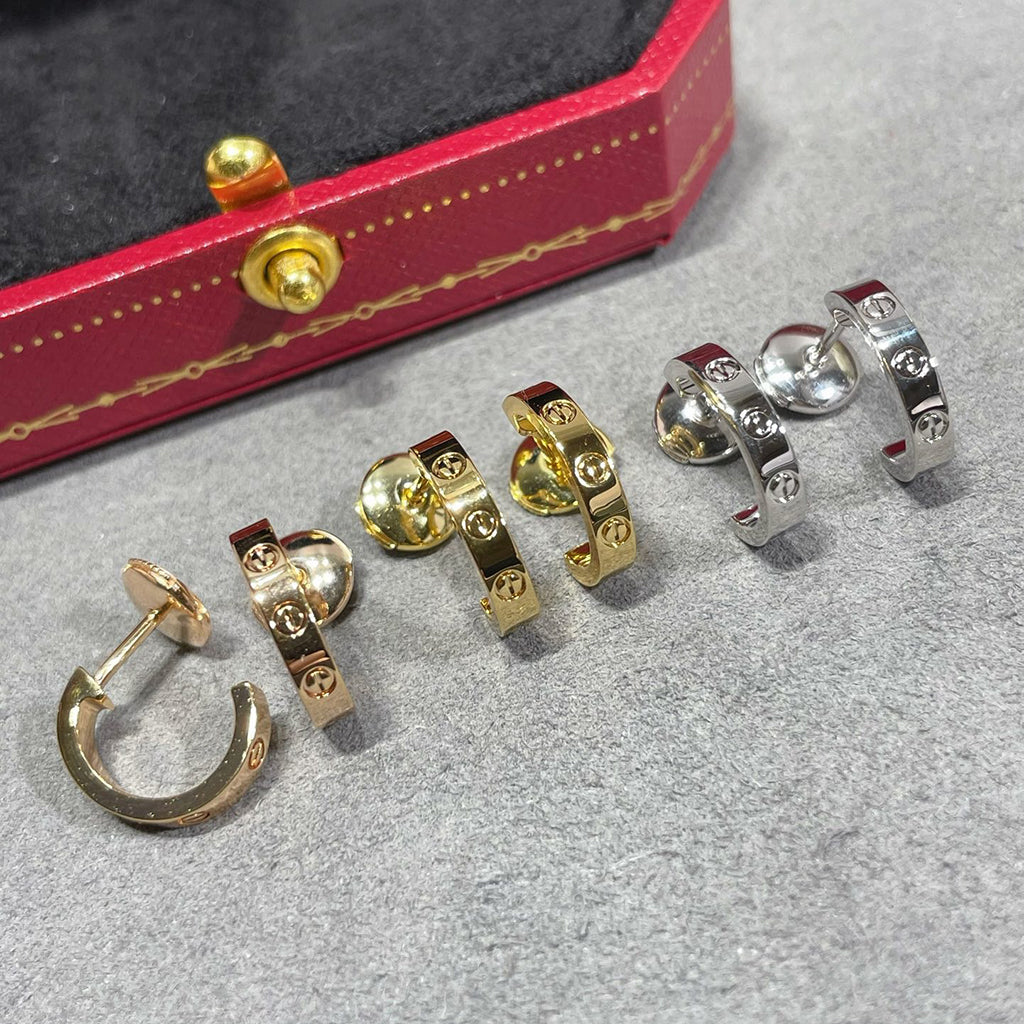 [ElanLuxe Jewelry]LOVE EARRINGS 2.65 MM NO DIAMOND SMALL