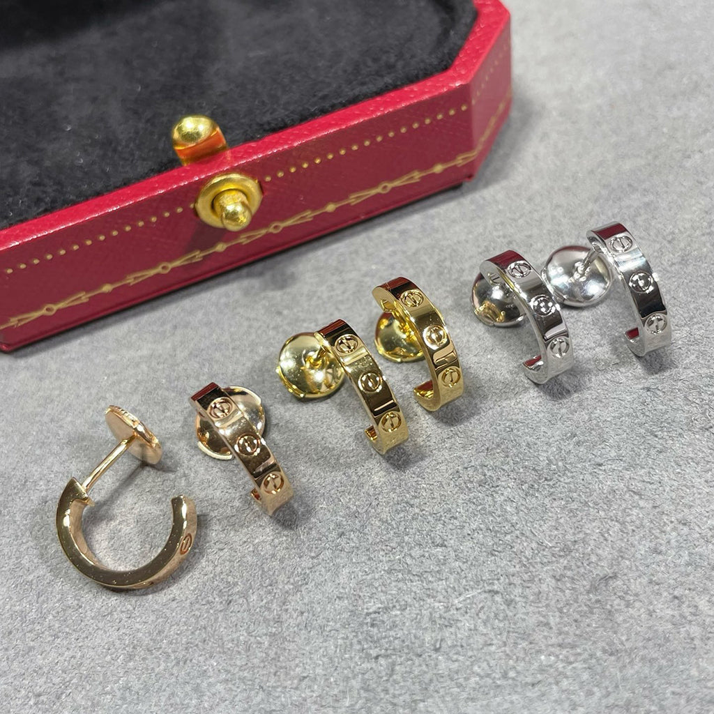 [ElanLuxe Jewelry]LOVE EARRINGS 2.65 MM NO DIAMOND SMALL