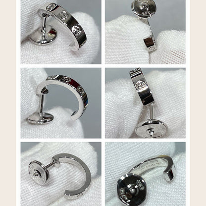 [ElanLuxe Jewelry]LOVE EARRINGS 2.65 MM NO DIAMOND SMALL