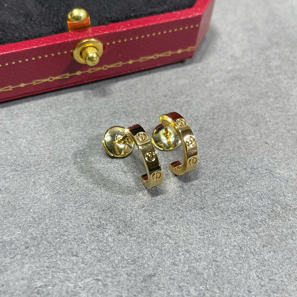 [ElanLuxe Jewelry]LOVE EARRINGS 2.65 MM NO DIAMOND SMALL