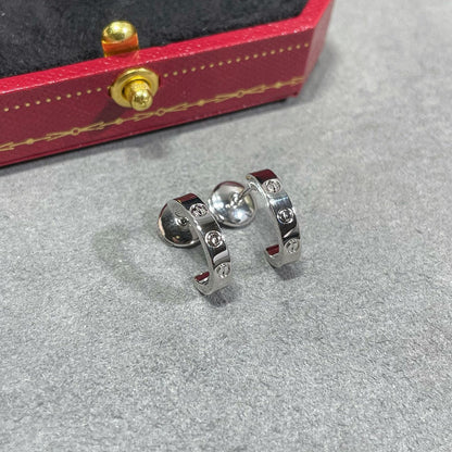 [ElanLuxe Jewelry]LOVE EARRINGS 2.65 MM NO DIAMOND SMALL