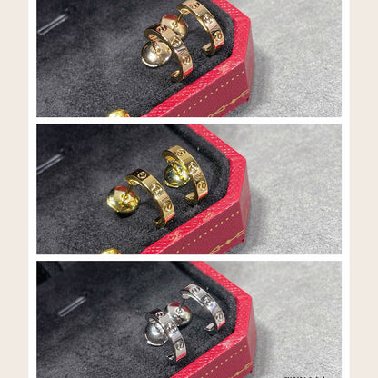 [ElanLuxe Jewelry]LOVE EARRINGS 2.65 MM NO DIAMOND SMALL