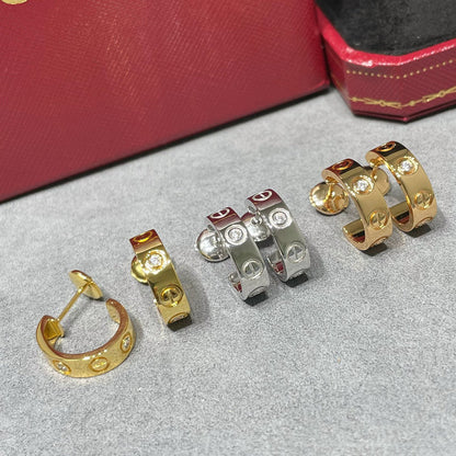 [ElanLuxe Jewelry]LOVE EARRINGS 5.7MM 2 DIAMONDS