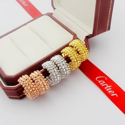 [ElanLuxe Jewelry]CLASH 9.2MM DOUBLE ROW EARRINGS