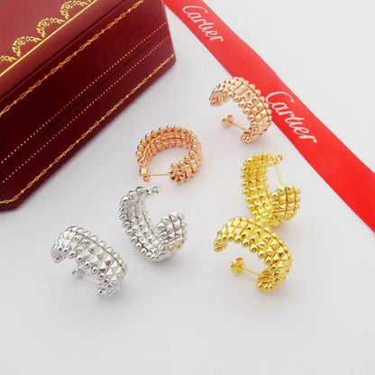 [ElanLuxe Jewelry]CLASH 9.2MM DOUBLE ROW EARRINGS