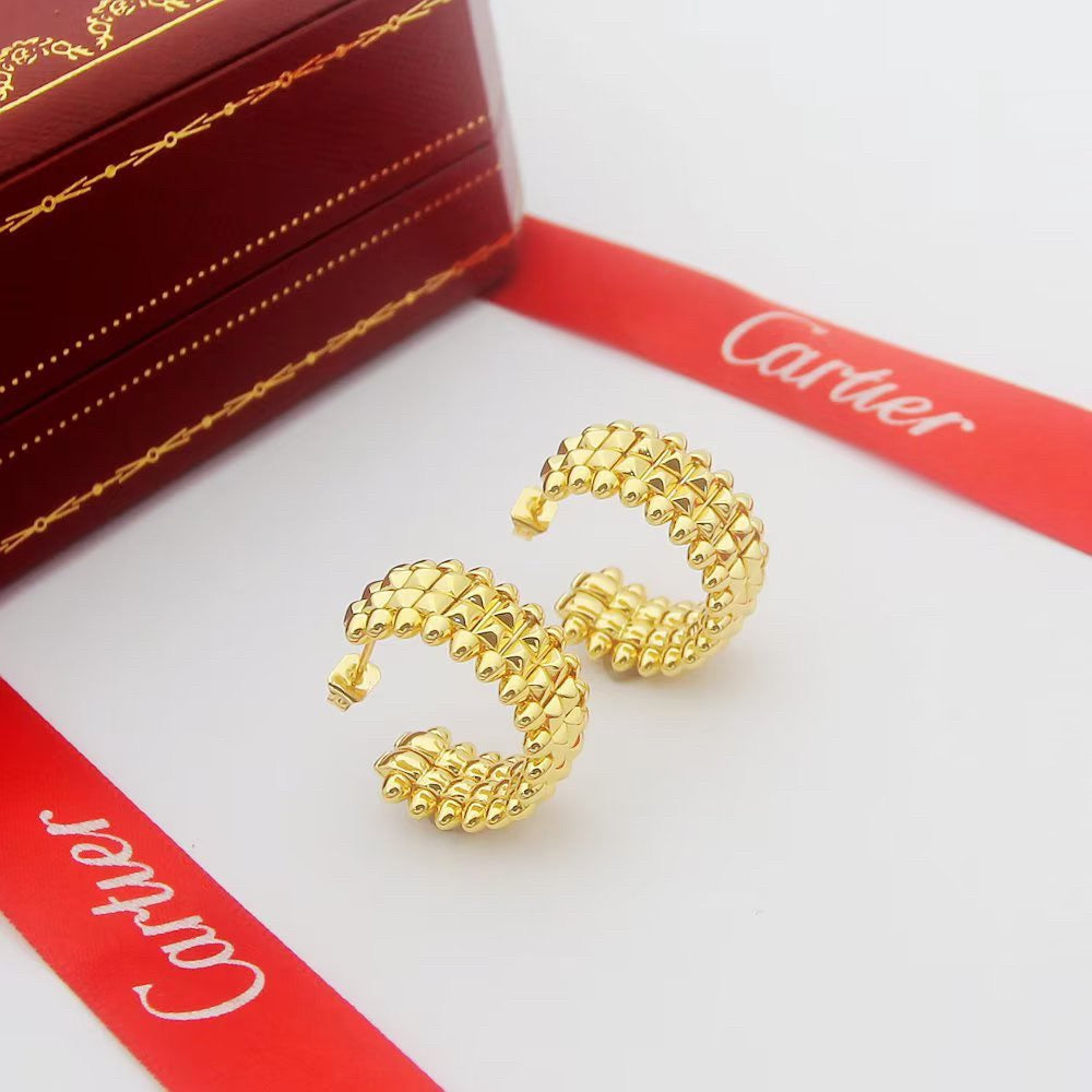 [ElanLuxe Jewelry]CLASH 9.2MM DOUBLE ROW EARRINGS