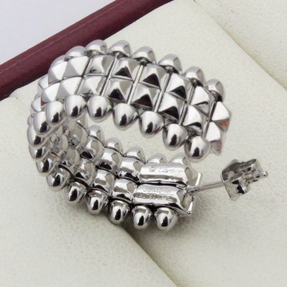 [ElanLuxe Jewelry]CLASH 9.2MM DOUBLE ROW EARRINGS