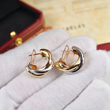 [ElanLuxe Jewelry]TRINITY ON DIAMOND CLASSIC EARRINGS