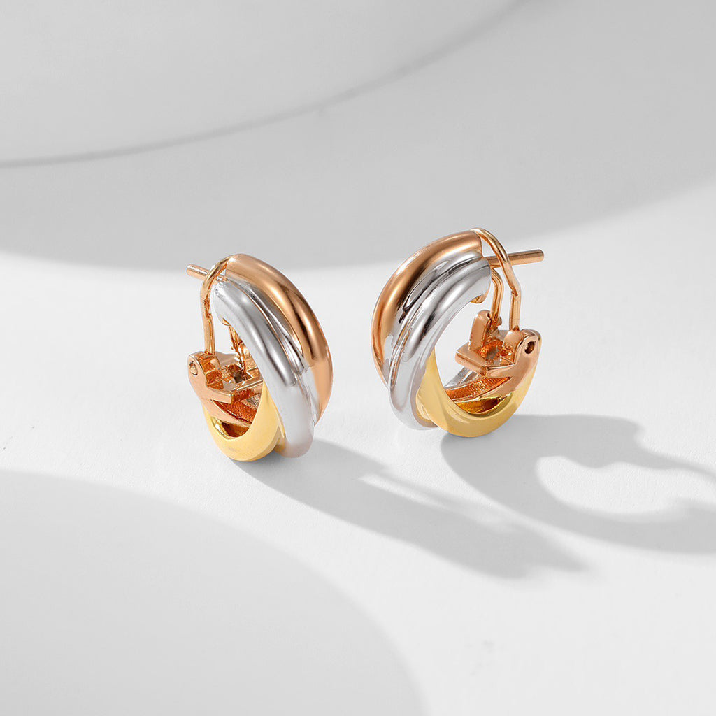 [ElanLuxe Jewelry]TRINITY ON DIAMOND CLASSIC EARRINGS