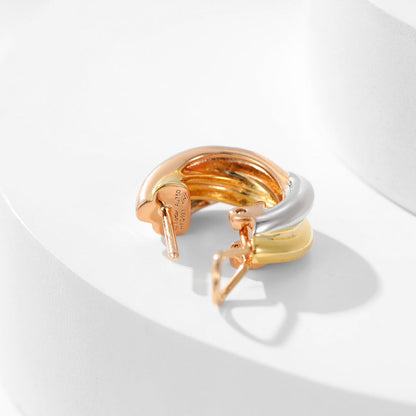 [ElanLuxe Jewelry]TRINITY ON DIAMOND CLASSIC EARRINGS