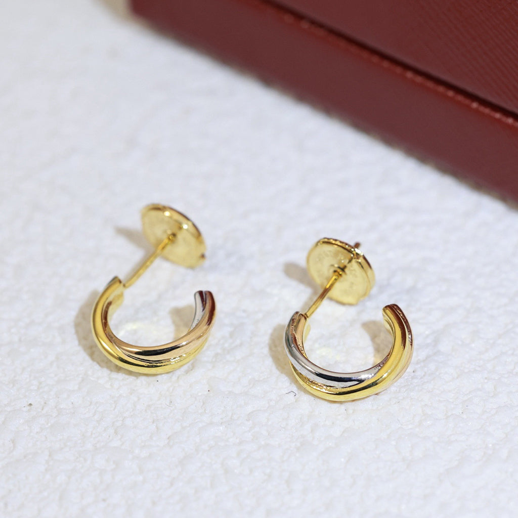 [ElanLuxe Jewelry]TRINITY ON DIAMOND MINI EARRINGS