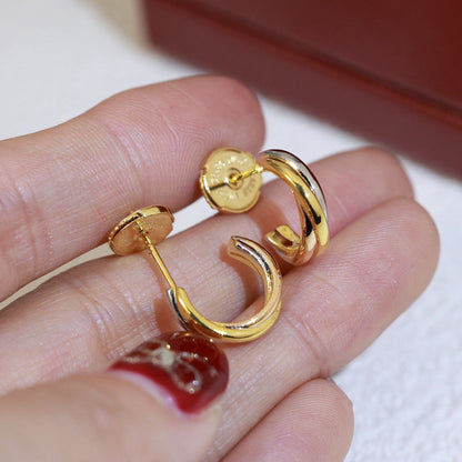 [ElanLuxe Jewelry]TRINITY ON DIAMOND MINI EARRINGS