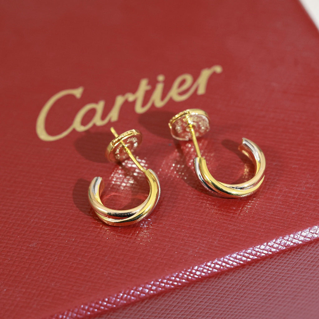 [ElanLuxe Jewelry]TRINITY ON DIAMOND MINI EARRINGS