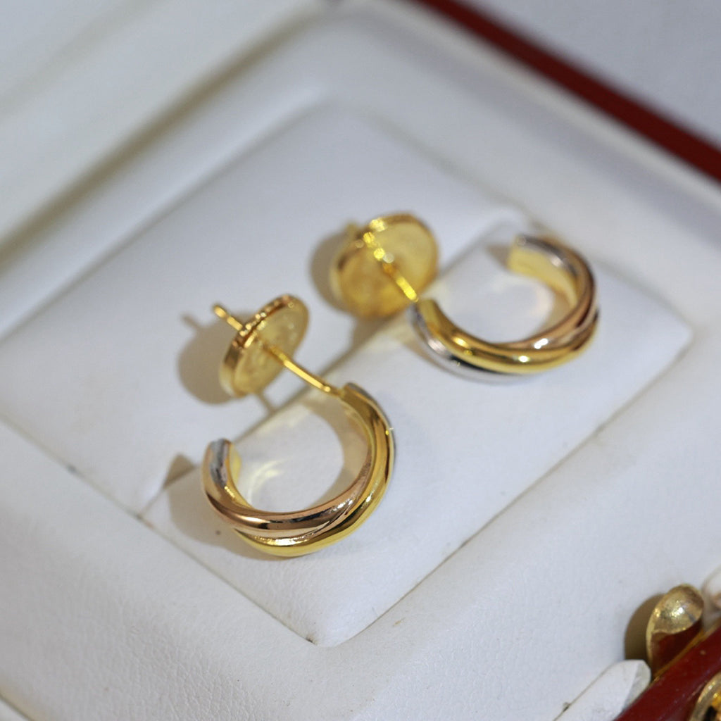 [ElanLuxe Jewelry]TRINITY ON DIAMOND MINI EARRINGS