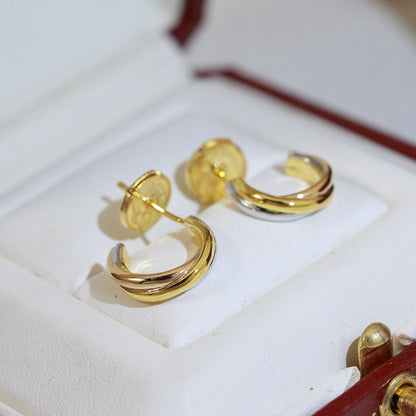 [ElanLuxe Jewelry]TRINITY ON DIAMOND MINI EARRINGS
