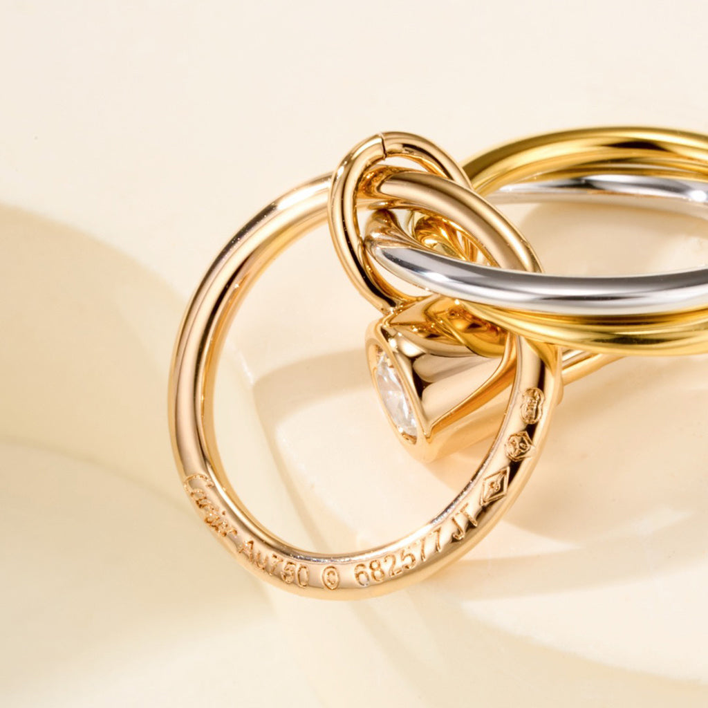 [ElanLuxe Jewelry]TRINITY ON DIAMOND  EARRINGS