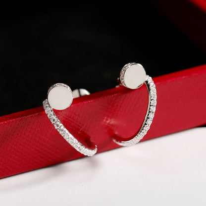 [ElanLuxe Jewelry]JUSTE FULL DIAMOND SMALL EARRINGS