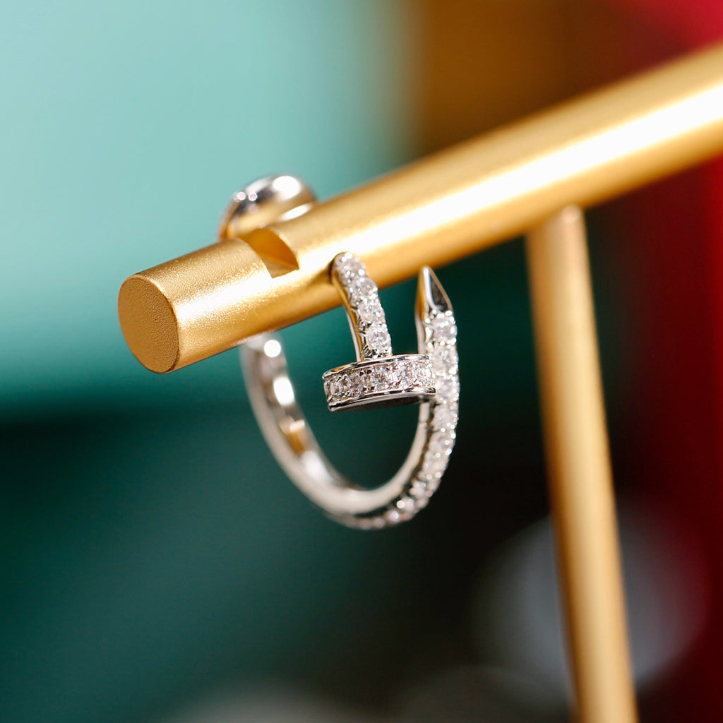[ElanLuxe Jewelry]JUSTE FULL DIAMOND SMALL EARRINGS