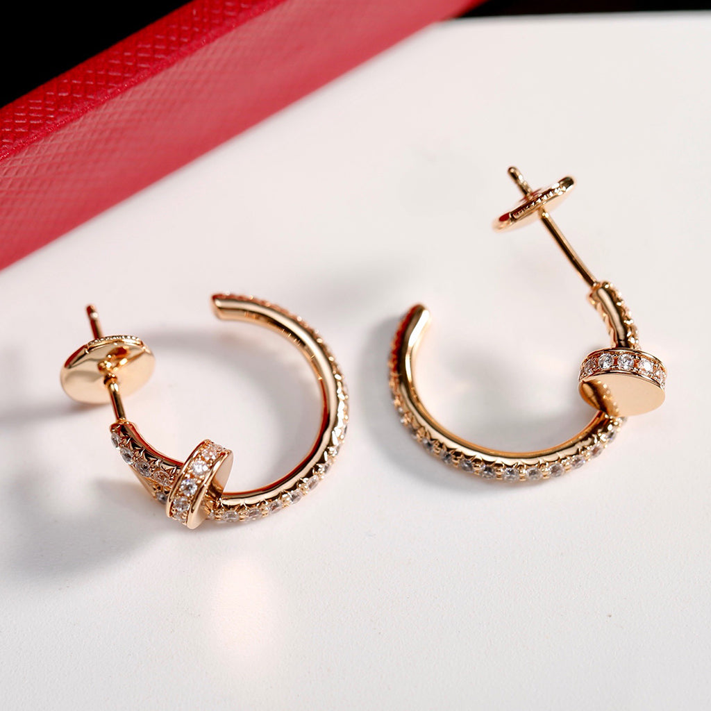 [ElanLuxe Jewelry]JUSTE FULL DIAMOND SMALL EARRINGS