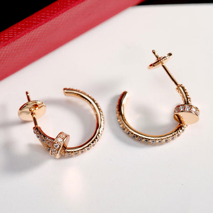 [ElanLuxe Jewelry]JUSTE FULL DIAMOND SMALL EARRINGS