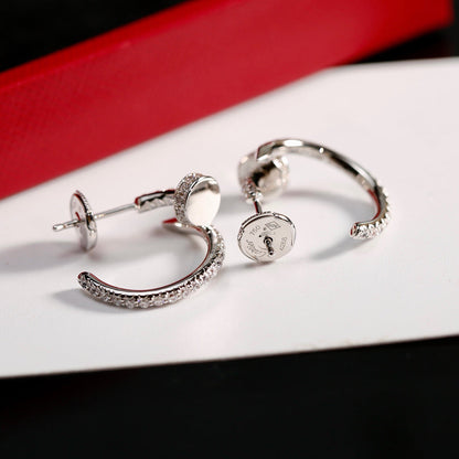 [ElanLuxe Jewelry]JUSTE FULL DIAMOND SMALL EARRINGS