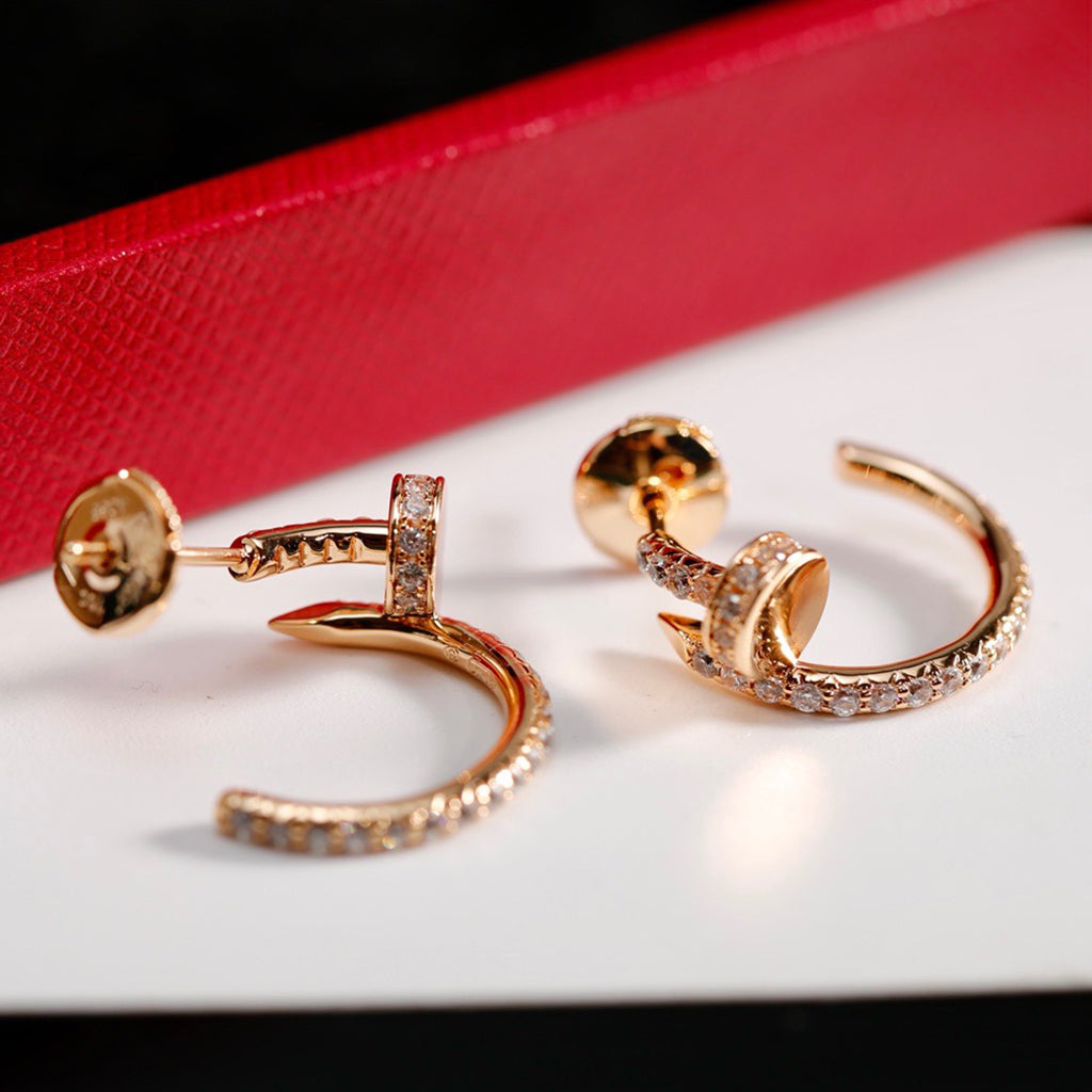 [ElanLuxe Jewelry]JUSTE FULL DIAMOND SMALL EARRINGS