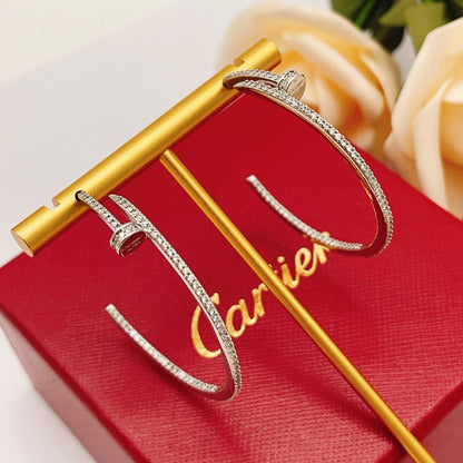 [ElanLuxe Jewelry]JUSTE FULL DIAMOND LARGE EARRINGS