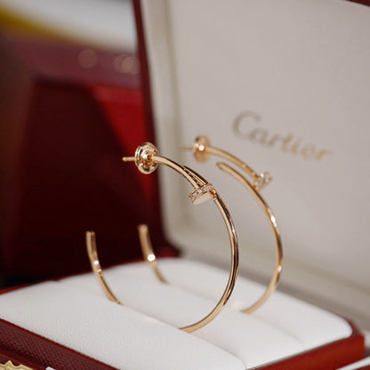 [ElanLuxe Jewelry]JUSTE HALF DIAMOND LARGE EARRINGS