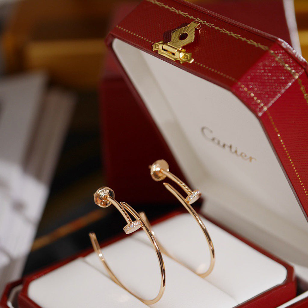 [ElanLuxe Jewelry]JUSTE HALF DIAMOND LARGE EARRINGS