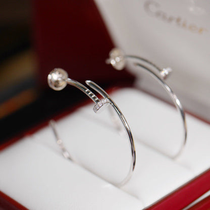 [ElanLuxe Jewelry]JUSTE HALF DIAMOND LARGE EARRINGS