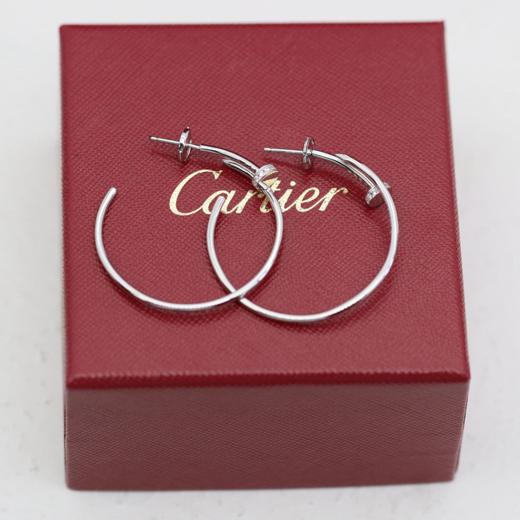 [ElanLuxe Jewelry]JUSTE HALF DIAMOND LARGE EARRINGS