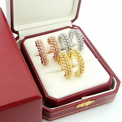 [ElanLuxe Jewelry]CLASH FULL DIAMOND MEDIUM EARRINGS